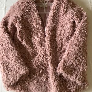 Pink fuzzy jacket